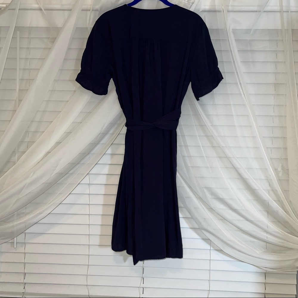 Gap Wraparound Navy Dress - Picture 3 of 8